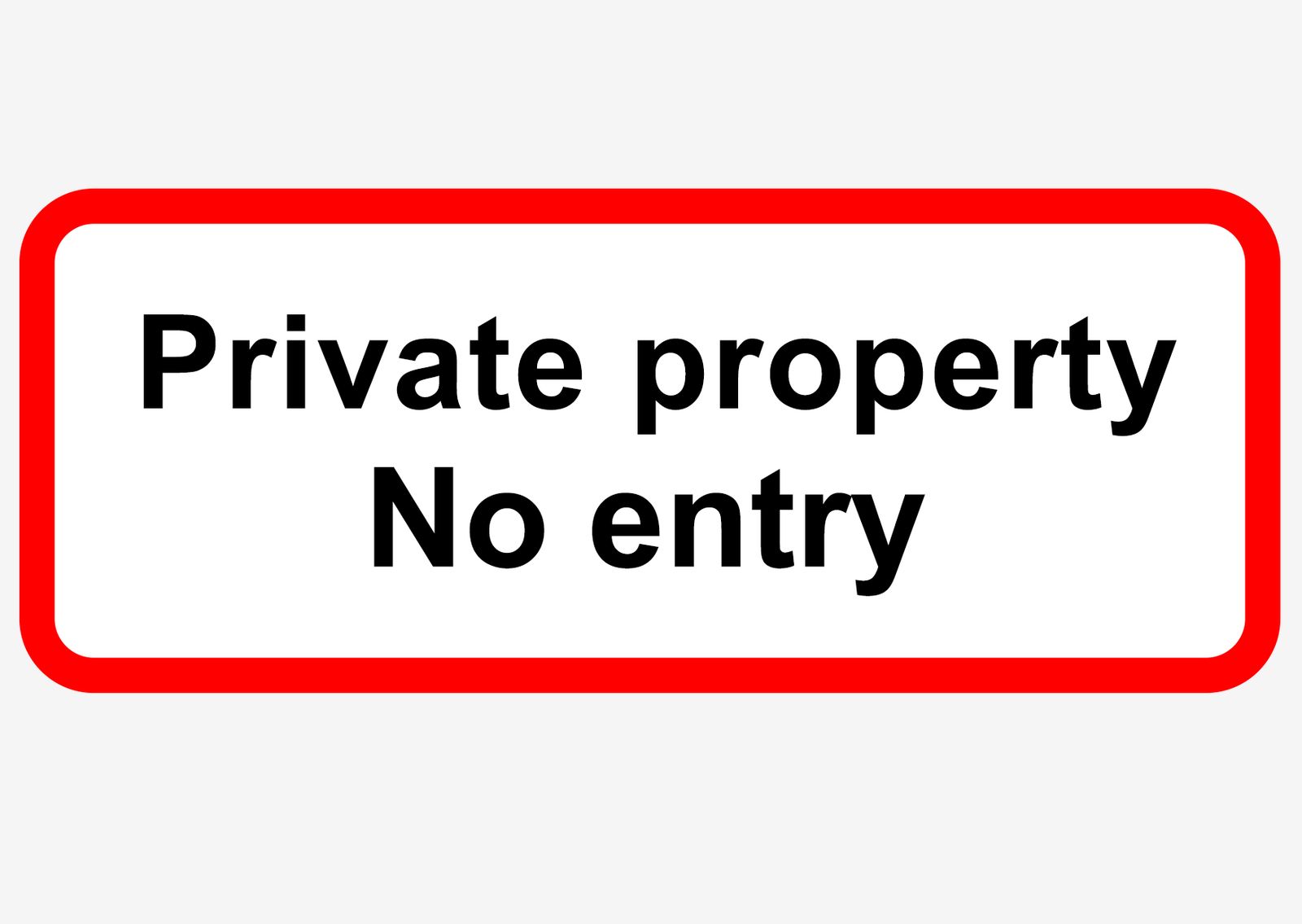 Sticker - Private property No entry