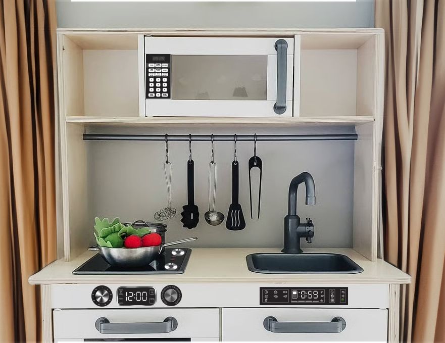 Self-Adhesive Decals – Stickers for Toy Kitchen – Black