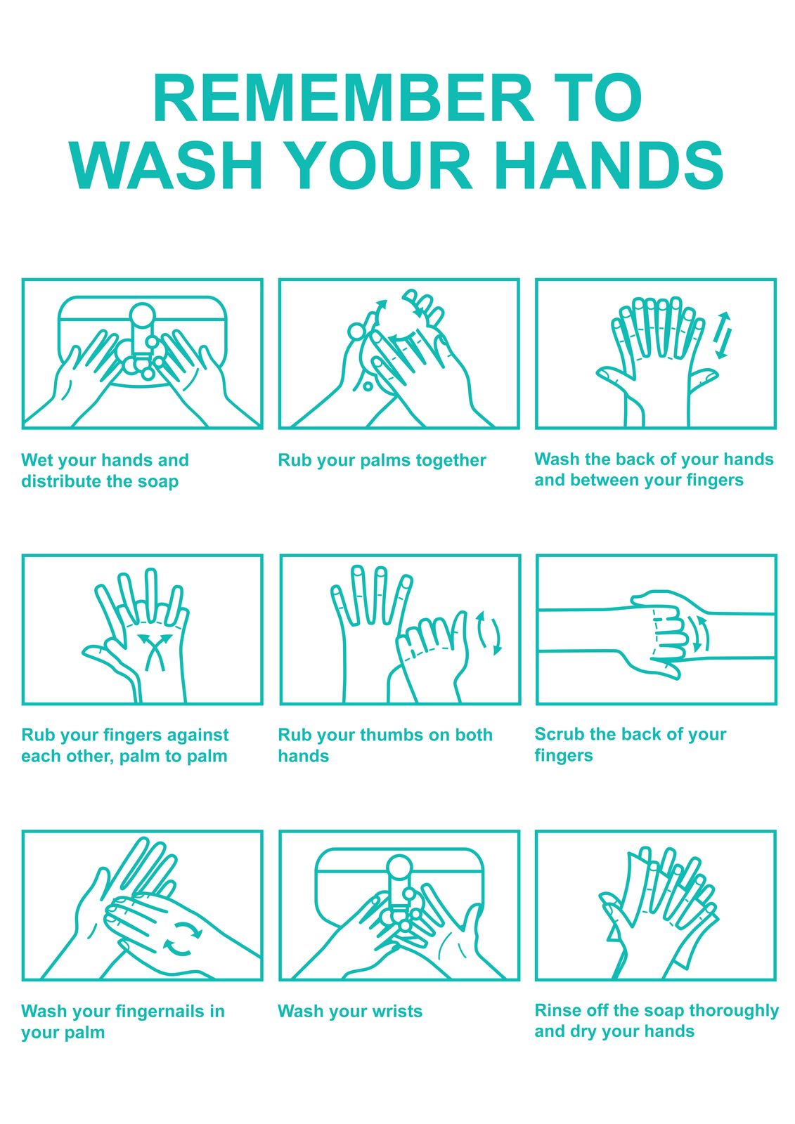 Sticker - Remember to Wash Hands