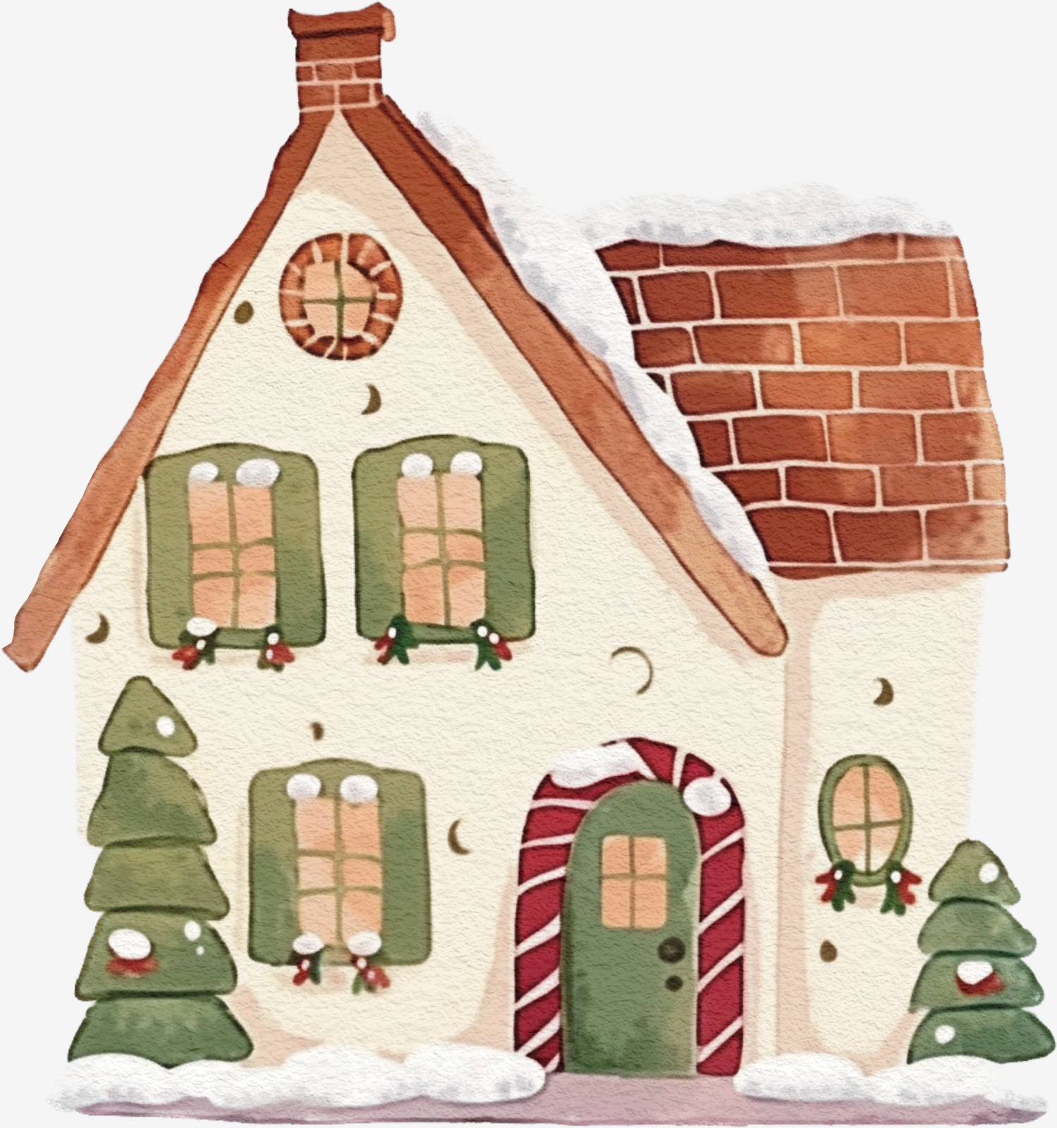 Festive House Sticker Decoration