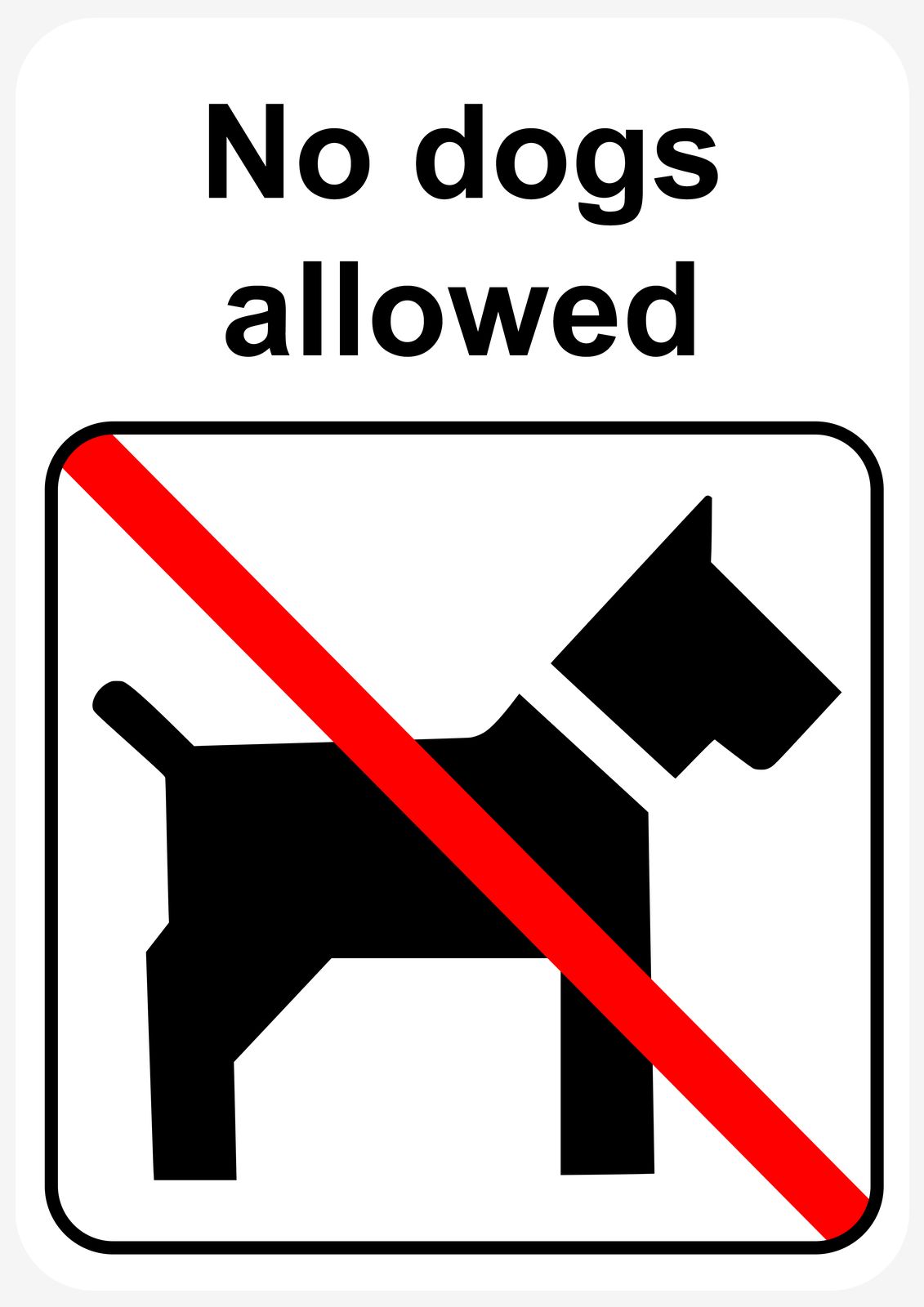 Sticker - No dogs allowed