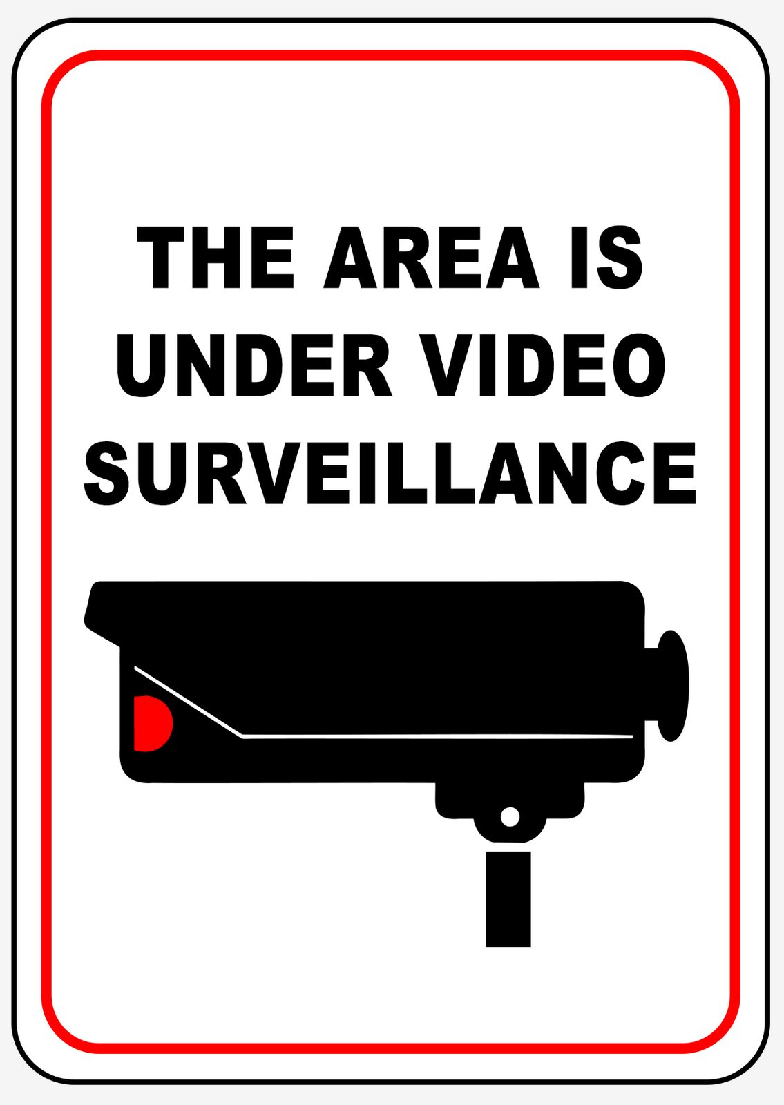 Sticker - The Area Is Under Video Surveillance
