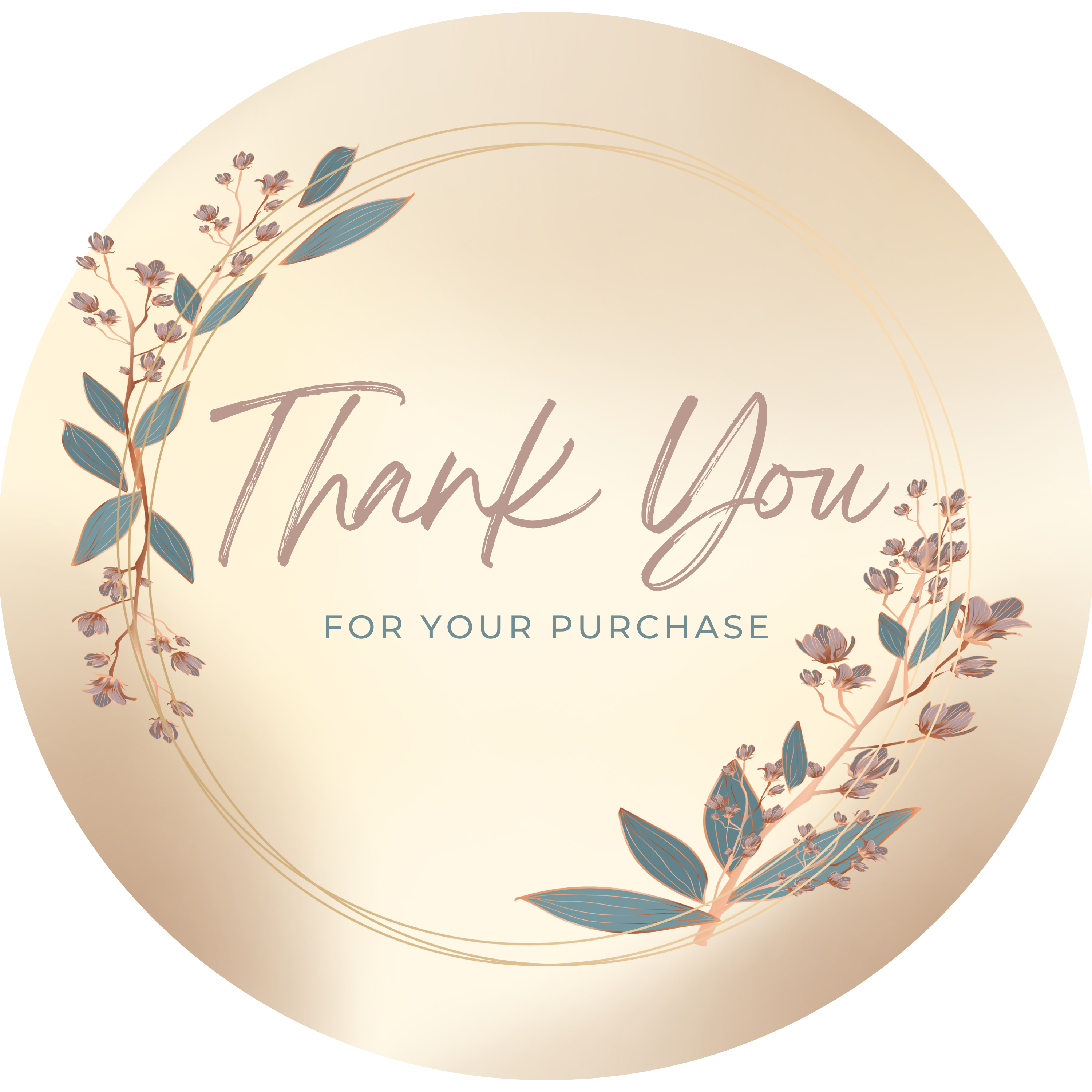 Circle label - Personal Sticker - Bloomed Elegance