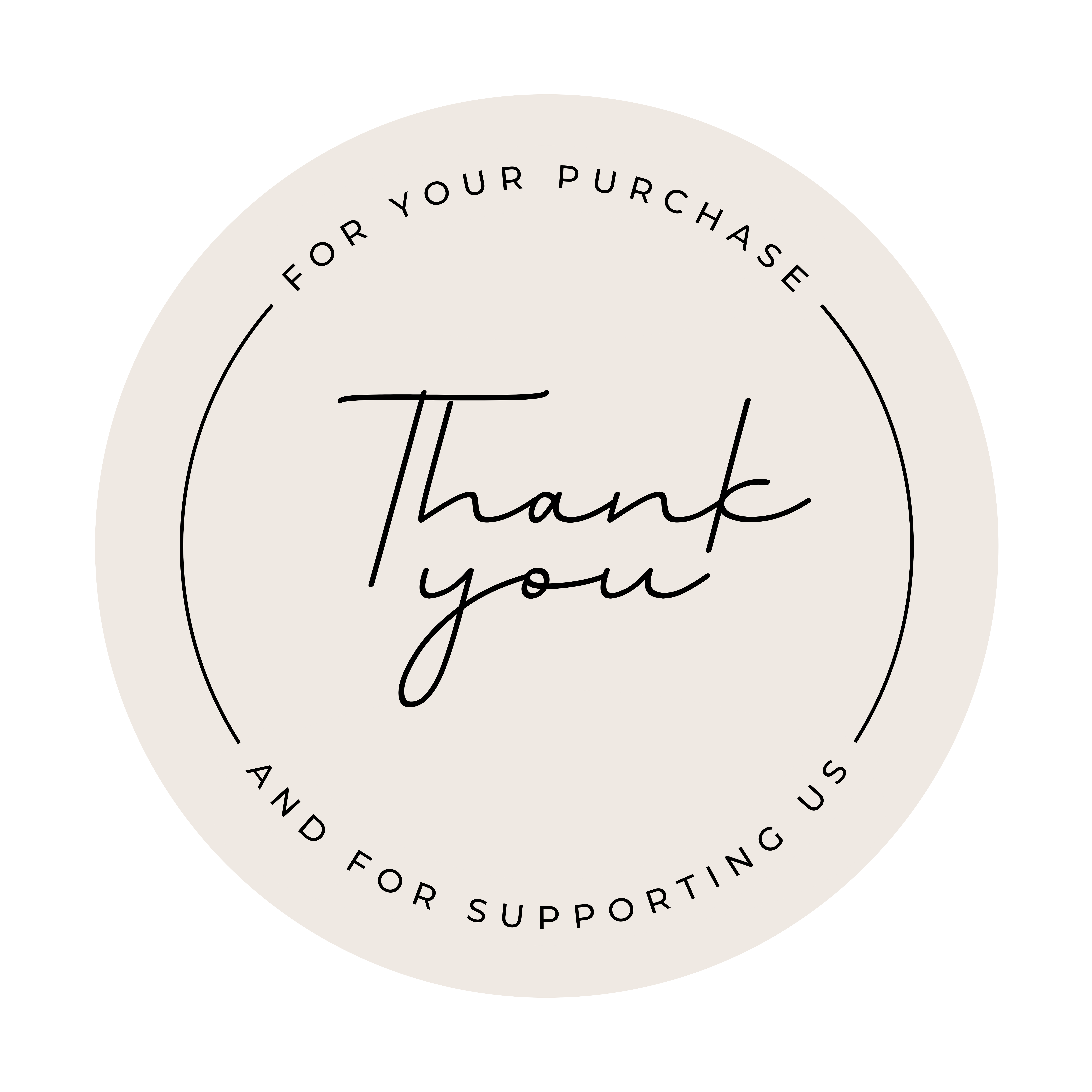 Circle label – Personal Sticker – Thank you