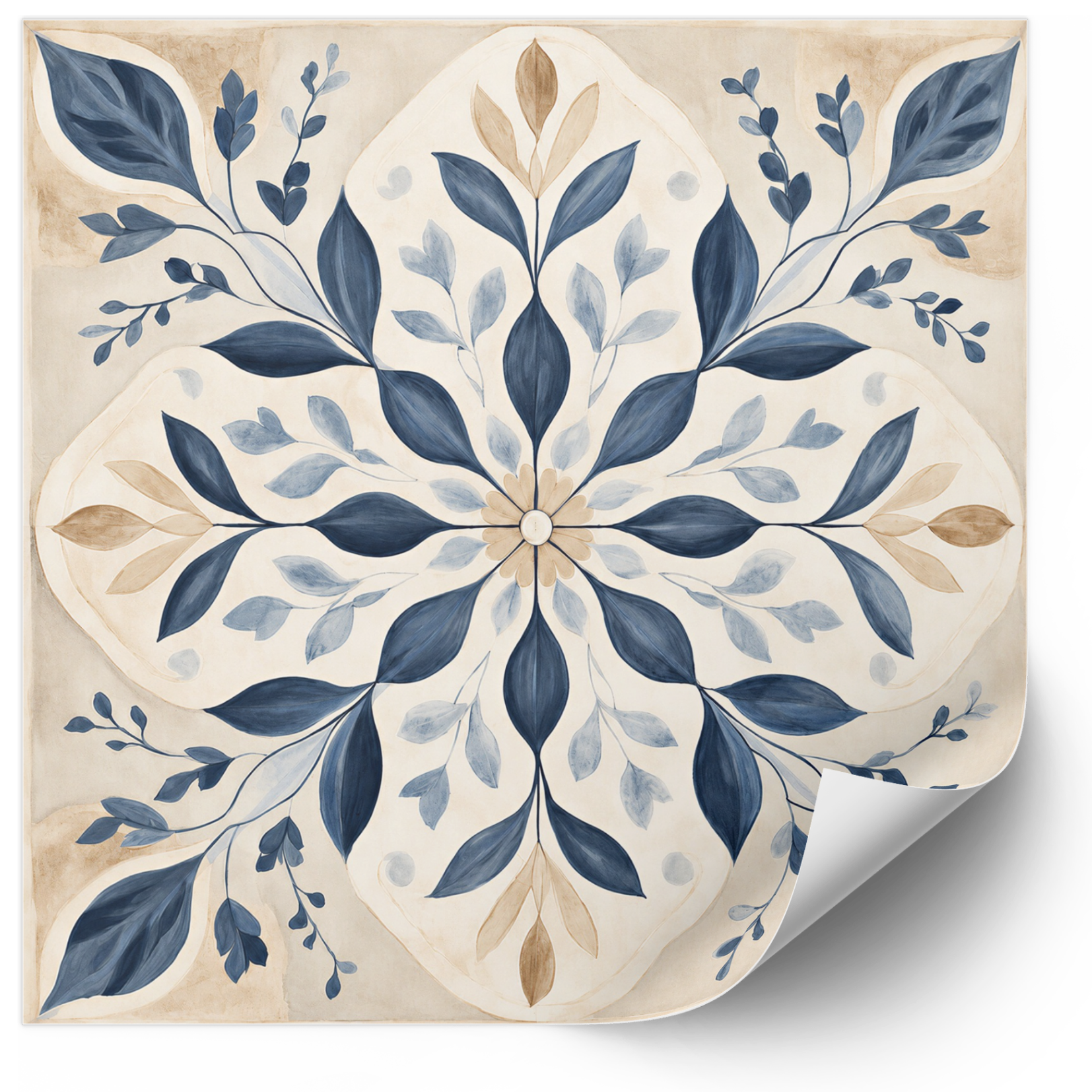 Tile Stickers –  Floral Blue