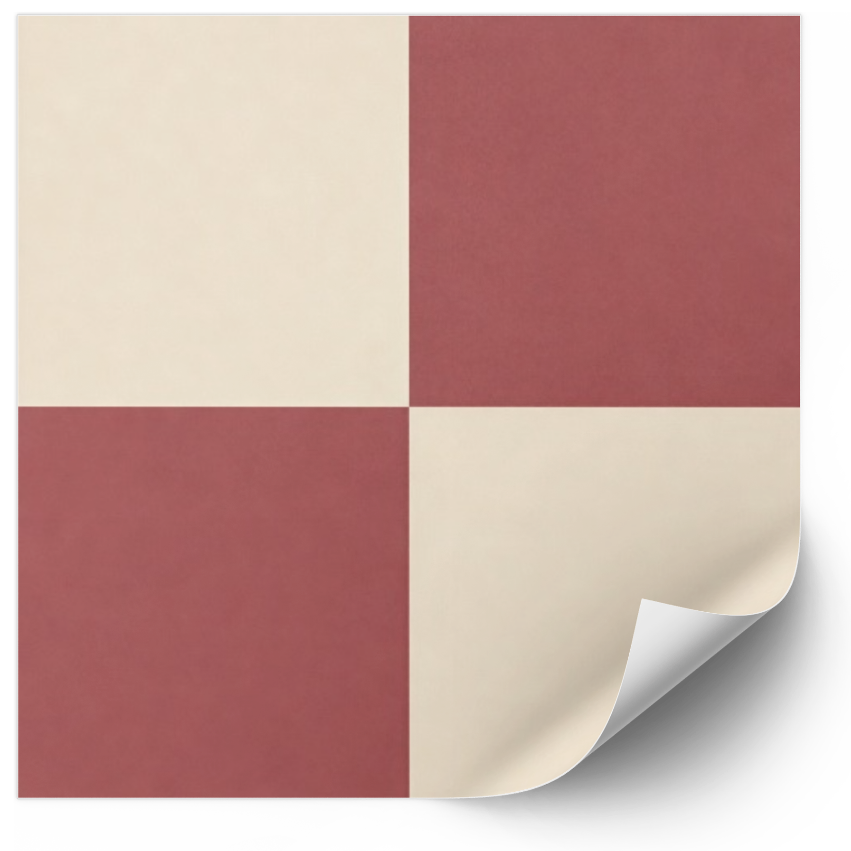 Tile Stickers – Red and Cream Checkered