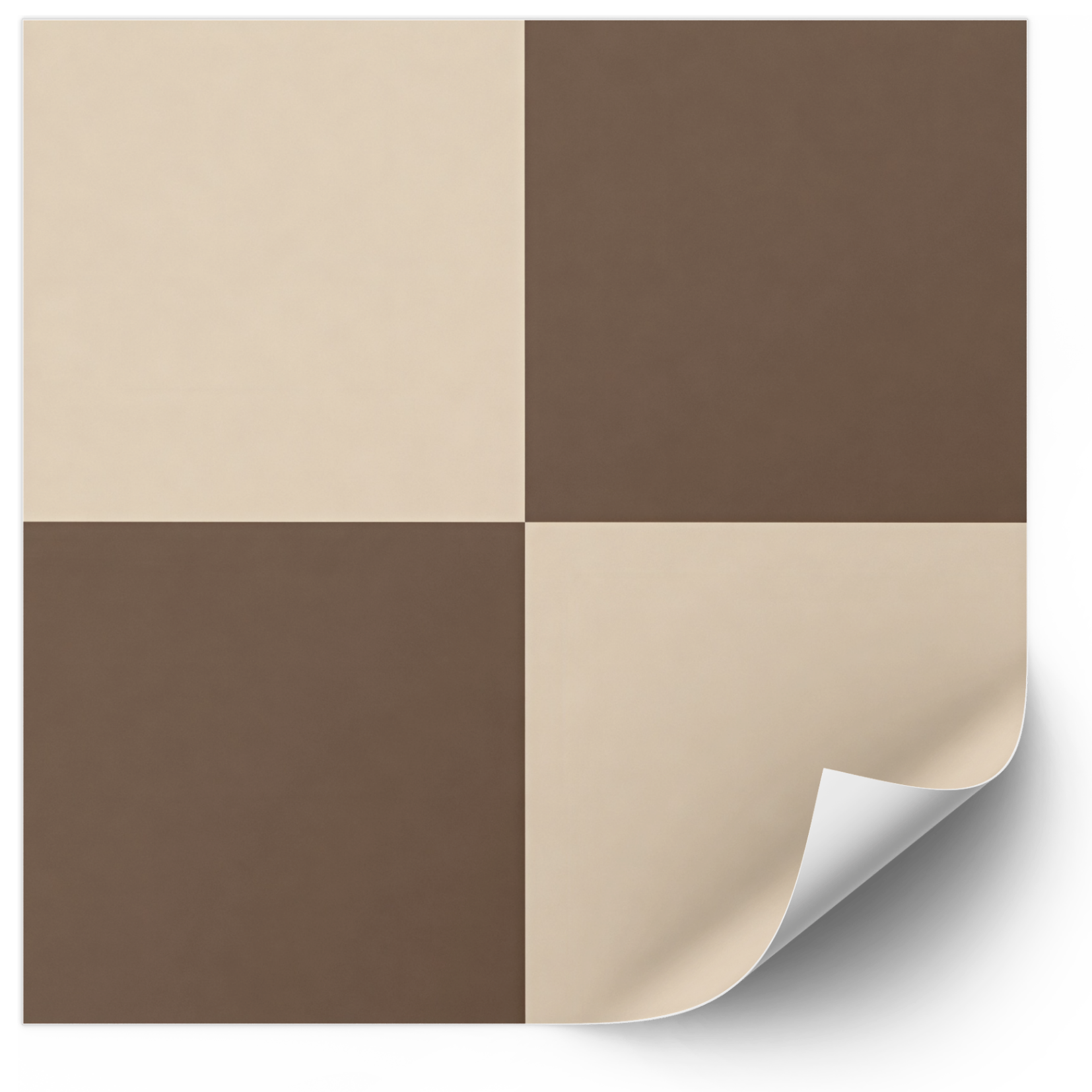 Tile Stickers - Brown and Beige Checkered