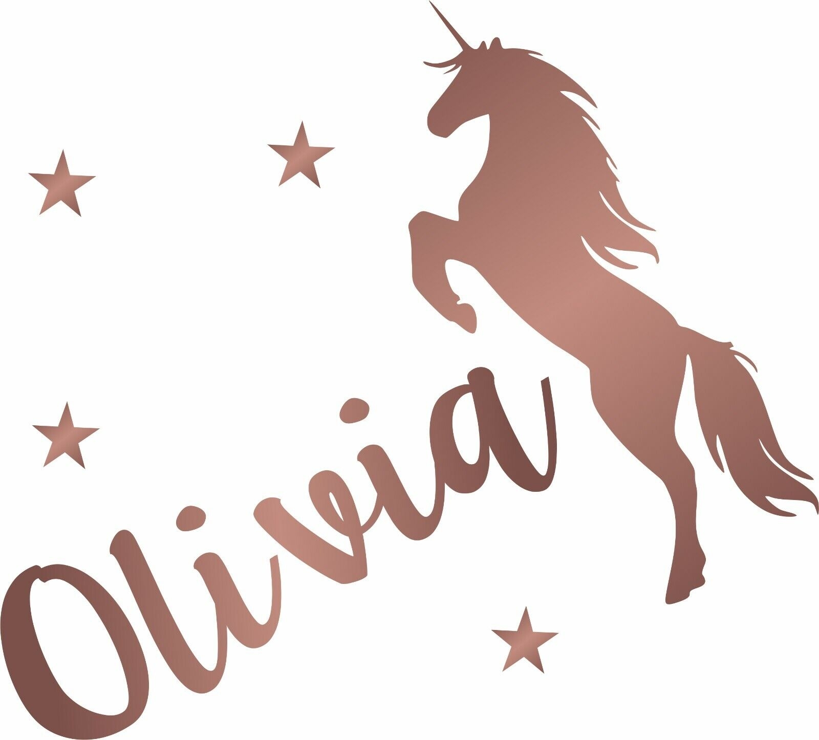 Wallsticker - Unicorn and Stars /  Personalised