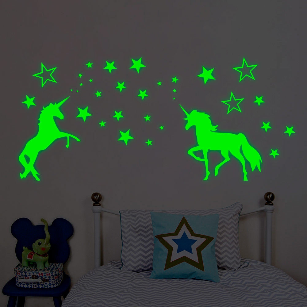 Wallsticker - Unicorns  / Glow in the Dark