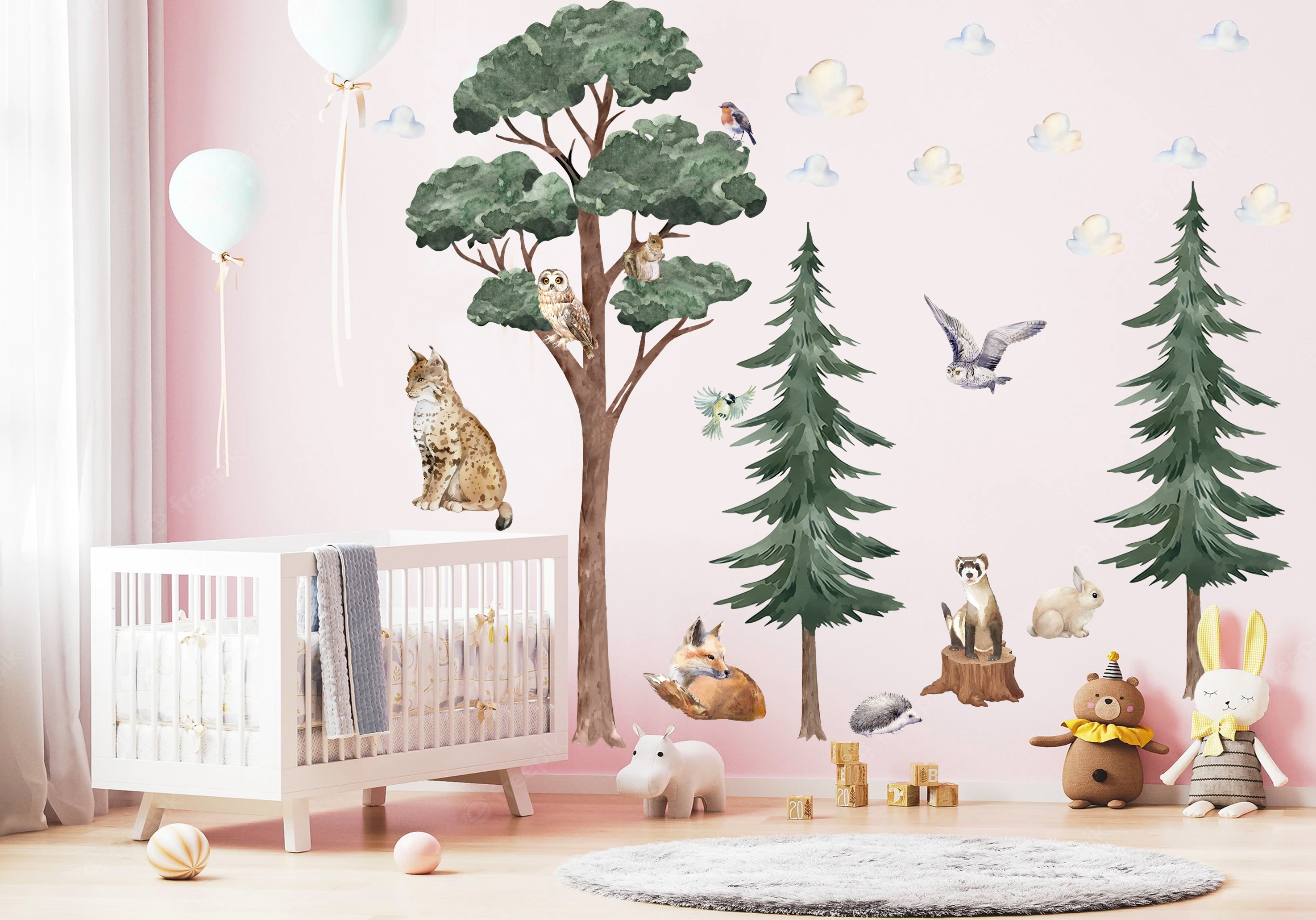 Wallsticker - Backwoods Trees and Animals