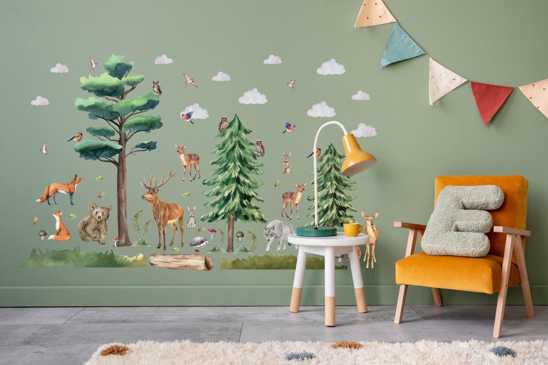 Wallsticker - Forest Trees and Animals