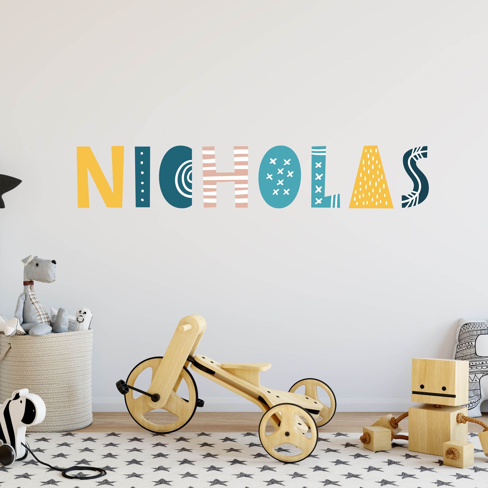 Colorful Custom Name Wall Sticker