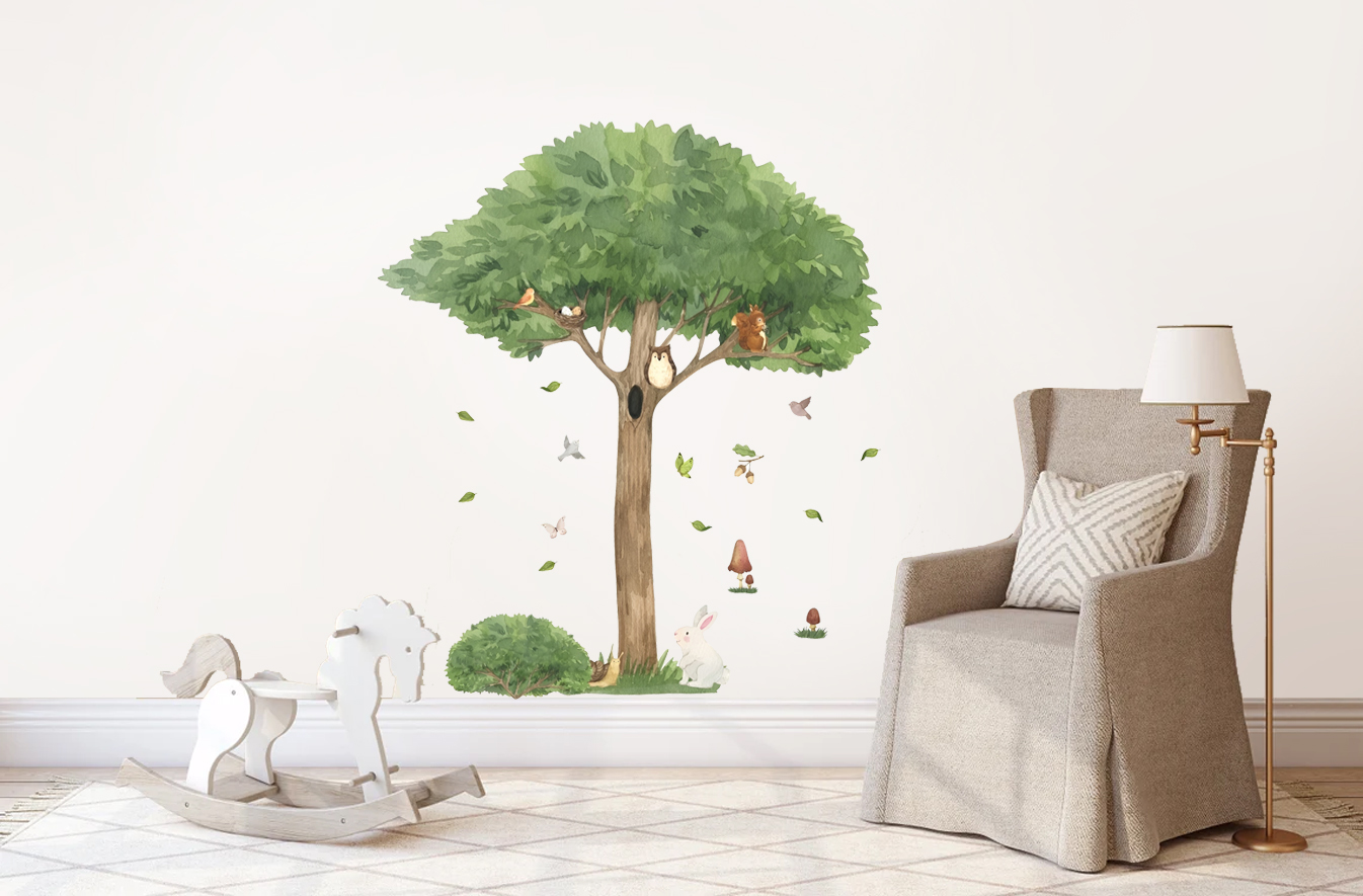 Wallsticker -Tree and Animals