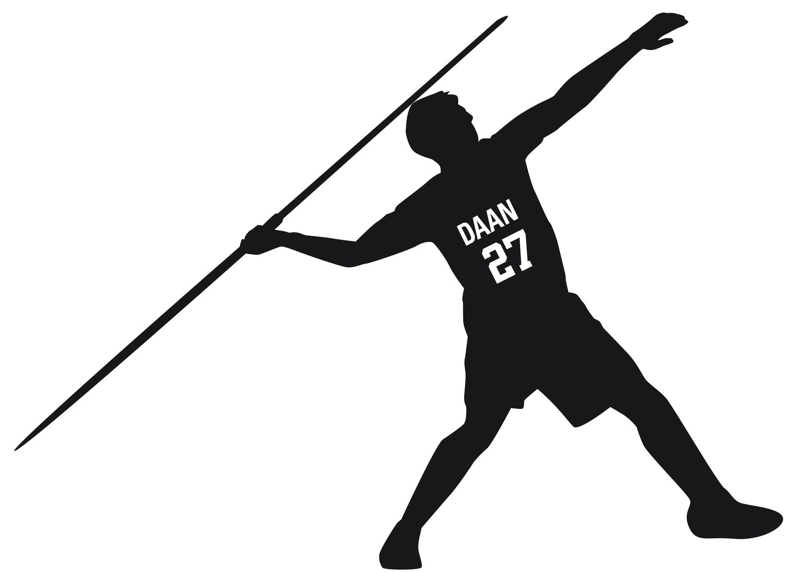 Wall Sticker - Javelin Athlete