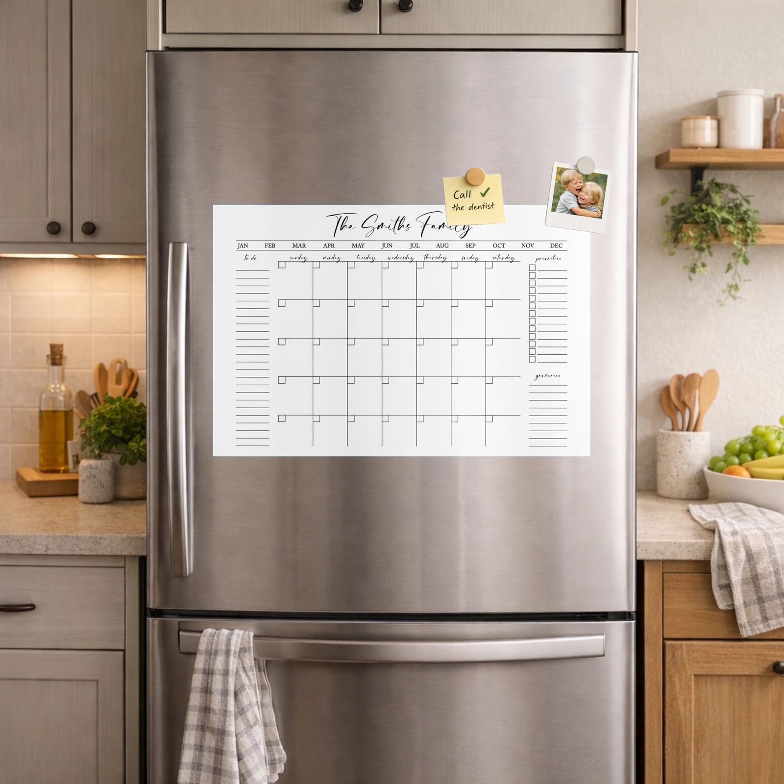Wall Sticker - Customizable Family Calendar