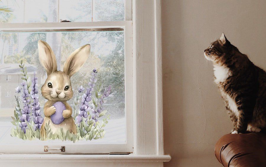 Wall Sticker - Bunny with Purple Egg
