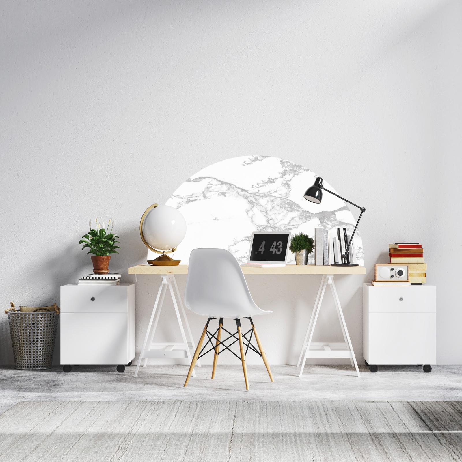 Wall Sticker / Half-circle - Marble Design