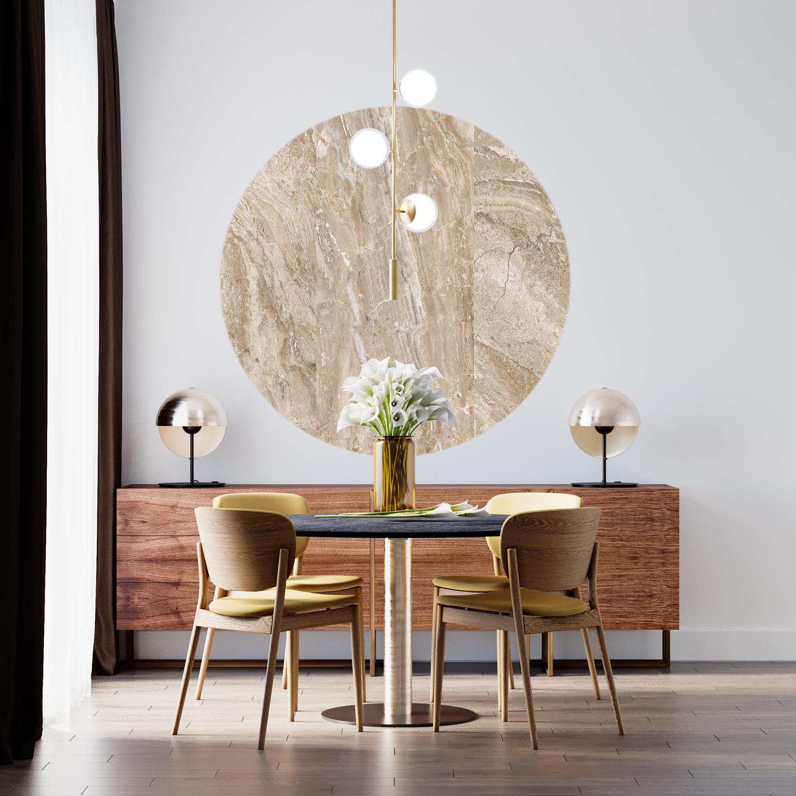 Wall Sticker / Circle - Marble Elegance
