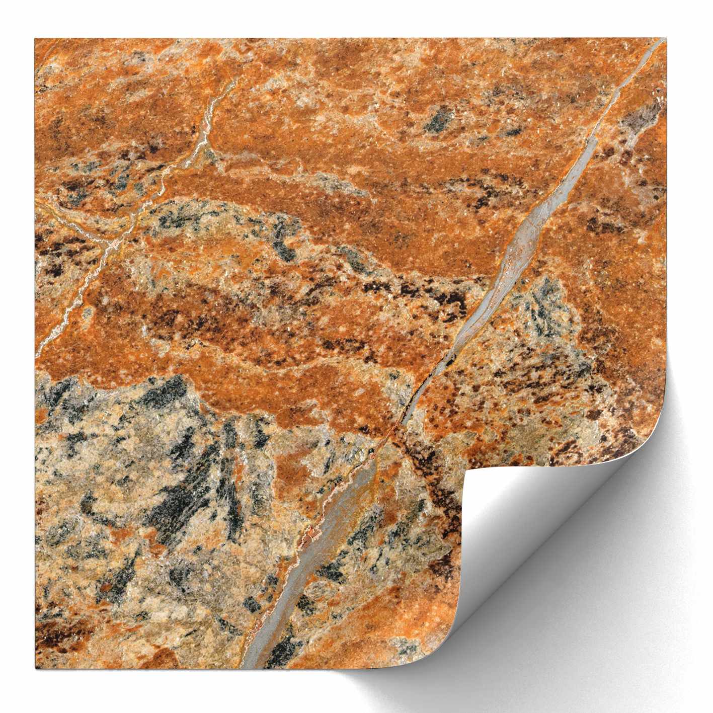 Tile Sticker - Rustic Orange Marble