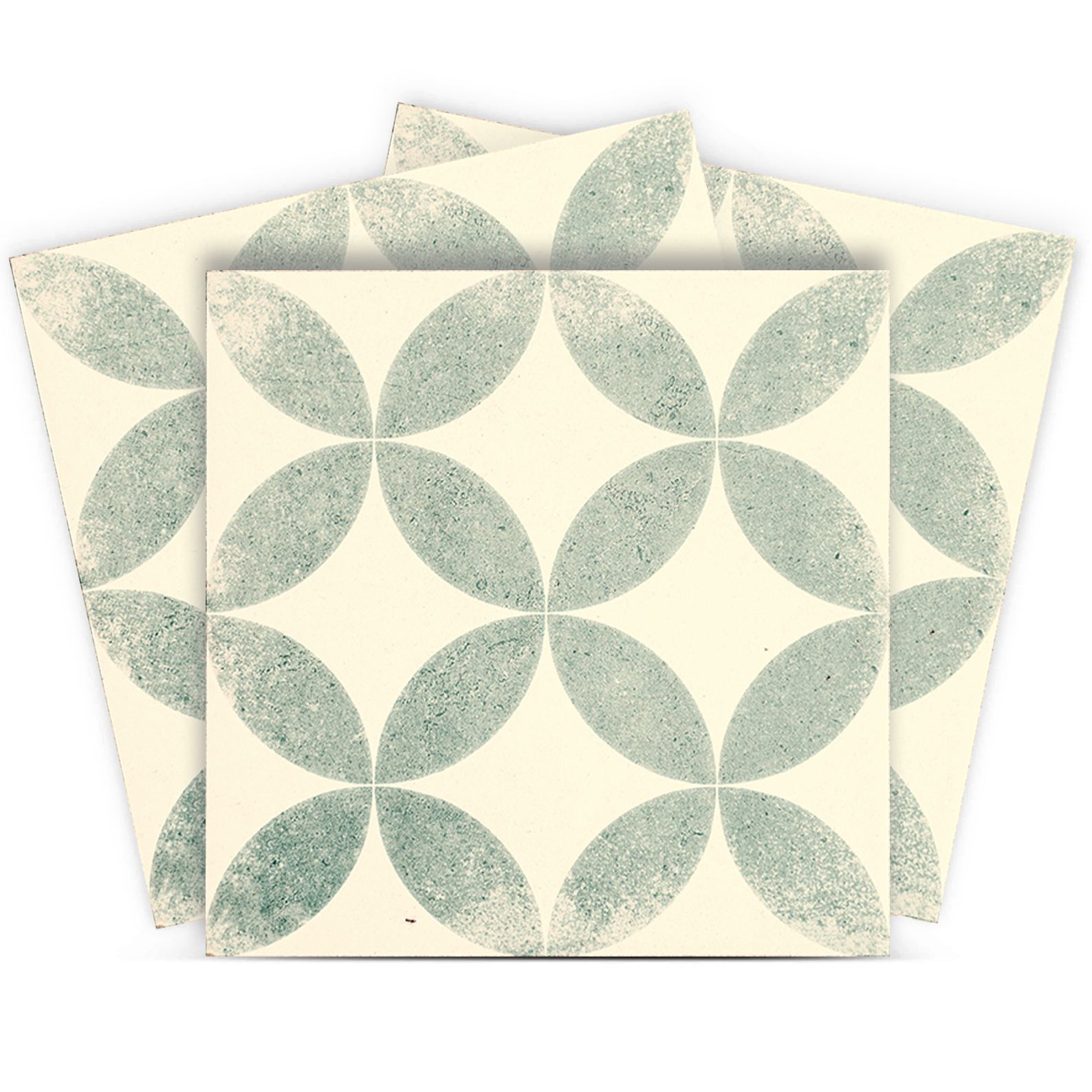 Tile Sticker - Vintage Circular Pattern / 24 pcs