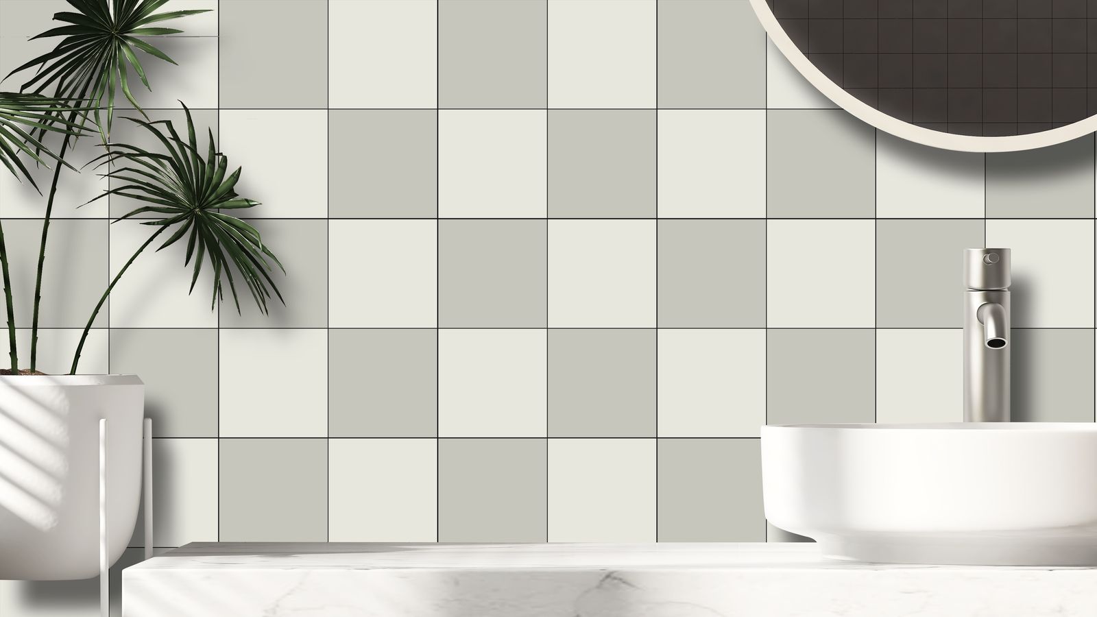 Elegant Gray Wall Tiles / 24 pcs