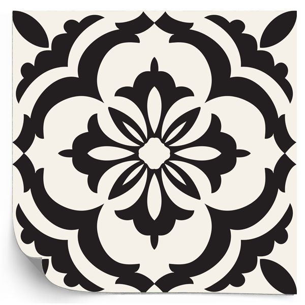 Black and White Mosaic Wall Tiles / 24 pcs