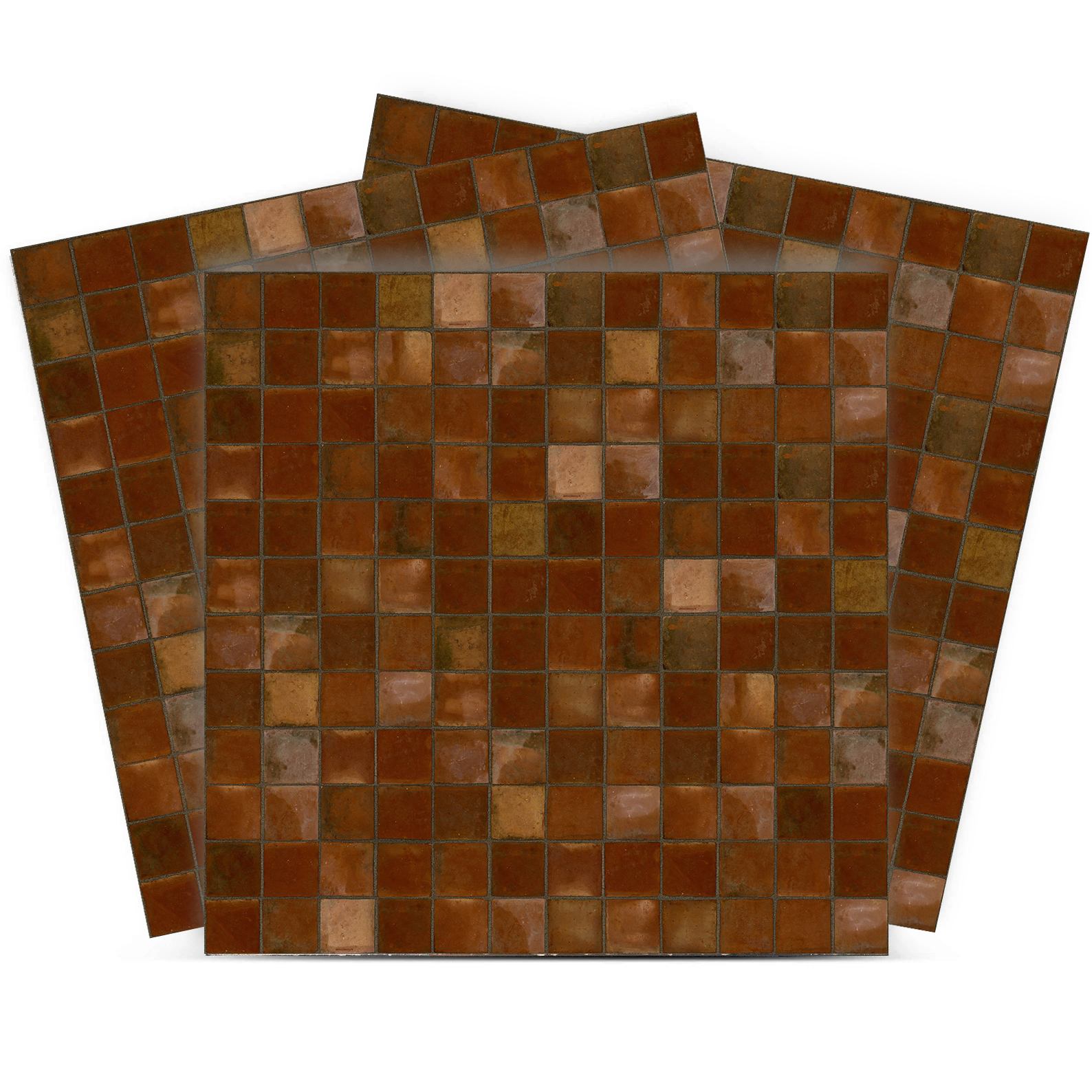 Tile Sticker - Mosaic Brown Effect / 24 pcs