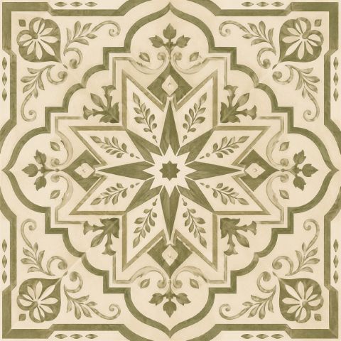 Tile Stickers – Green Vintage Floral