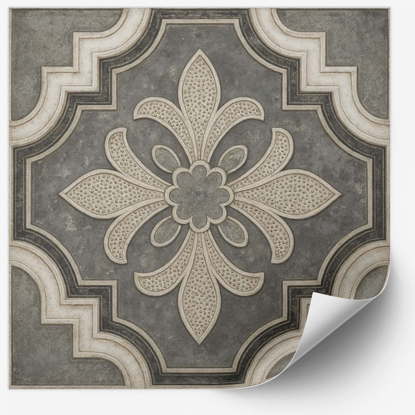 Tile Sticker - Elegant Floral Motif / 24 pcs