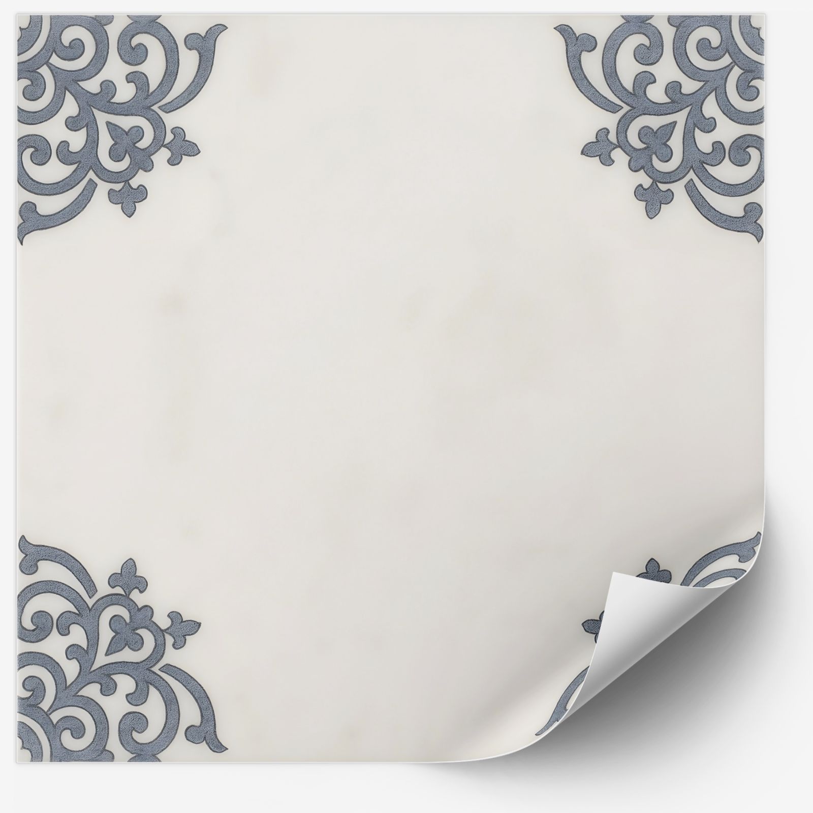 Tile Sticker - Elegant Blue Medallion / 24 pcs