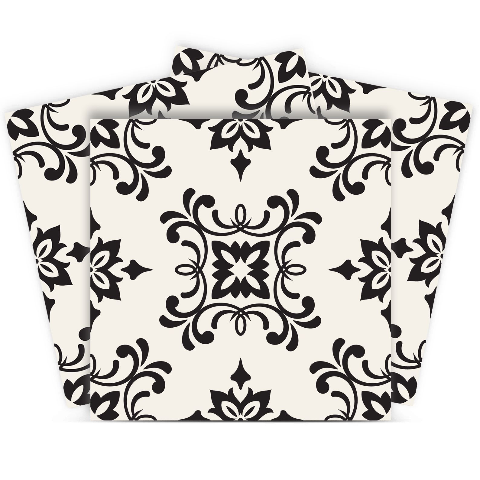 Elegant Black and White Wall Tiles / 24 pcs