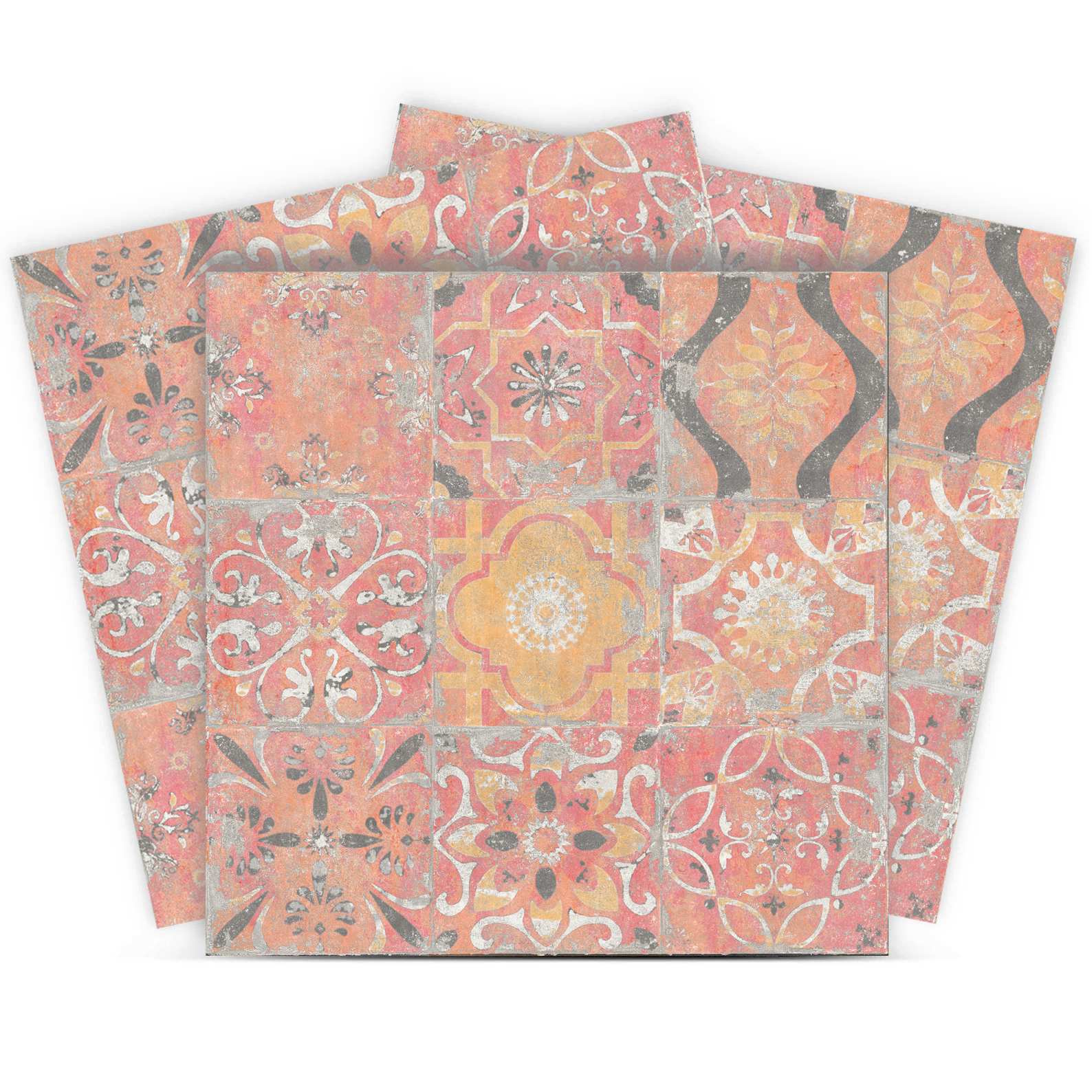 Tile Sticker - Vintage Mosaic Design / 24 pcs