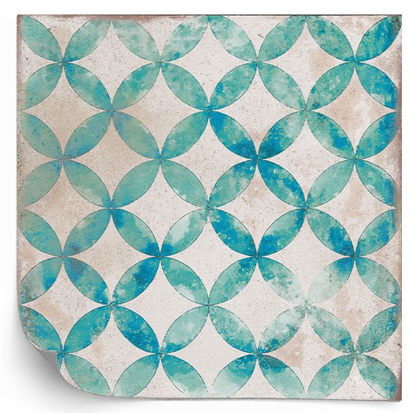 Tile Sticker - Mosaic Blue Pattern / 24 pcs