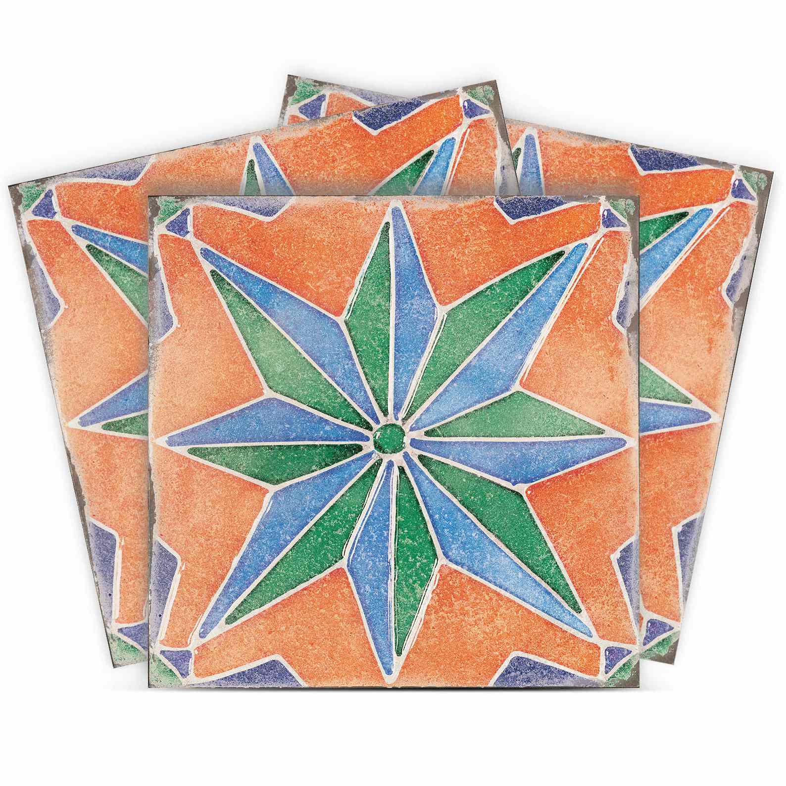 Tile Sticker - Star Mosaic Design / 24 pcs