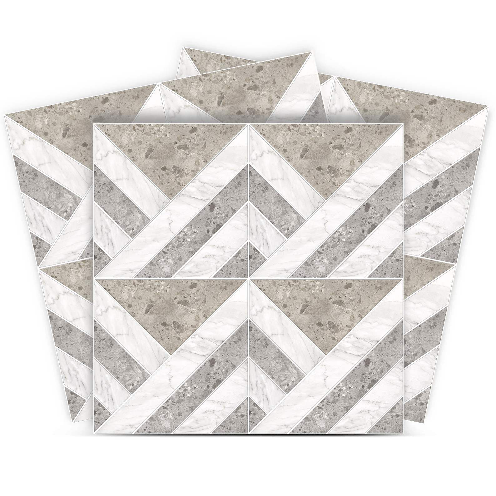 Tile Sticker - Marble Effect Pattern / 24 pcs