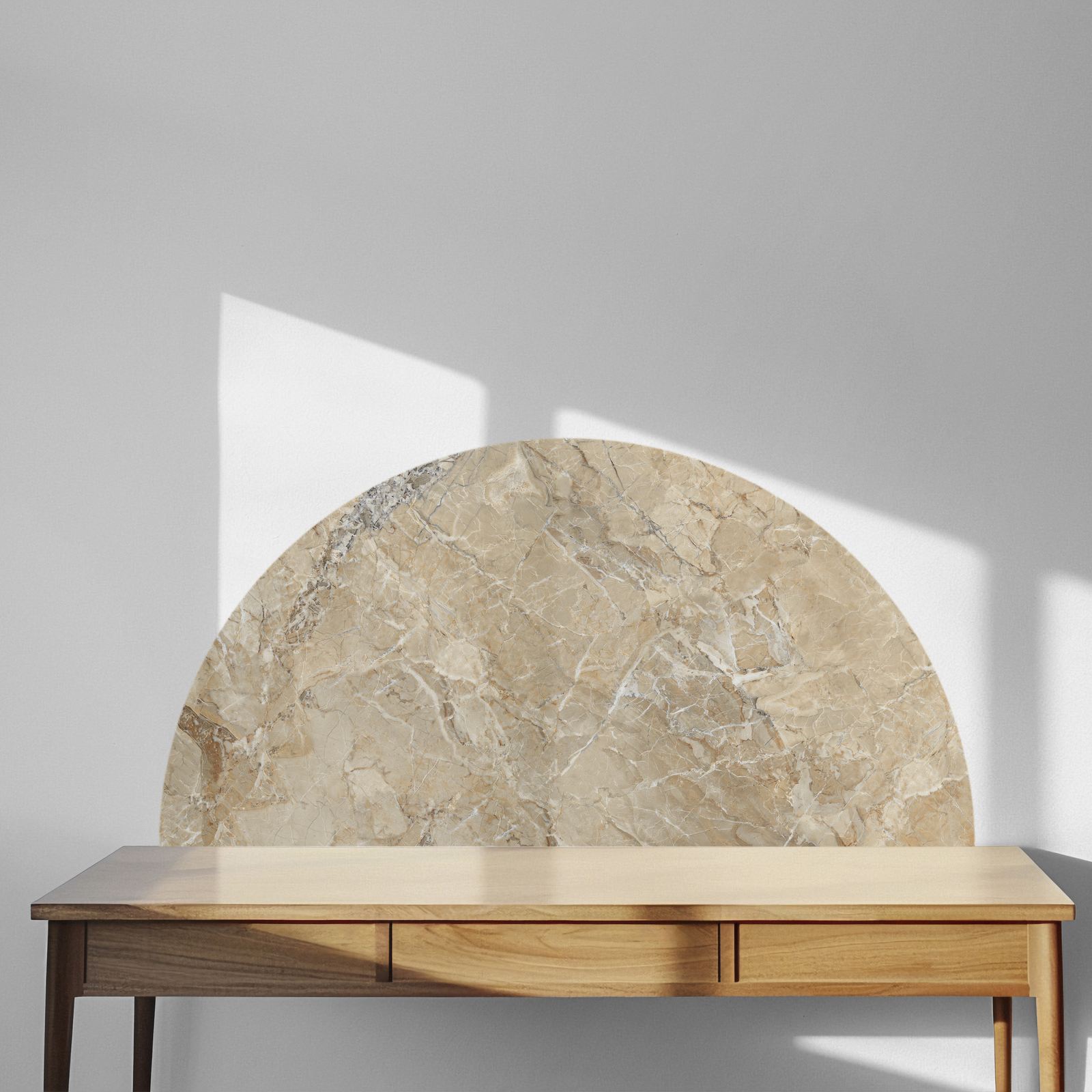 Wall Sticker / Half-circle - Marble Design