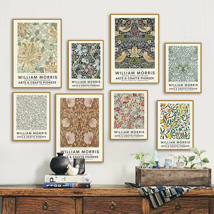 Poster – WILLIAM MORRIS / ARTS & CRAFTS PIONEER / Set of 8