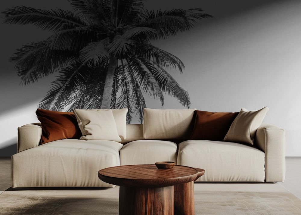 Wallpaper - Black and White Palm