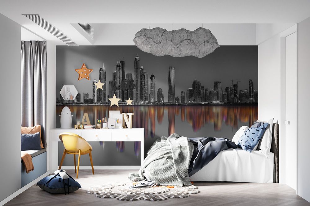 Wall Paper - Urban Skyline Design