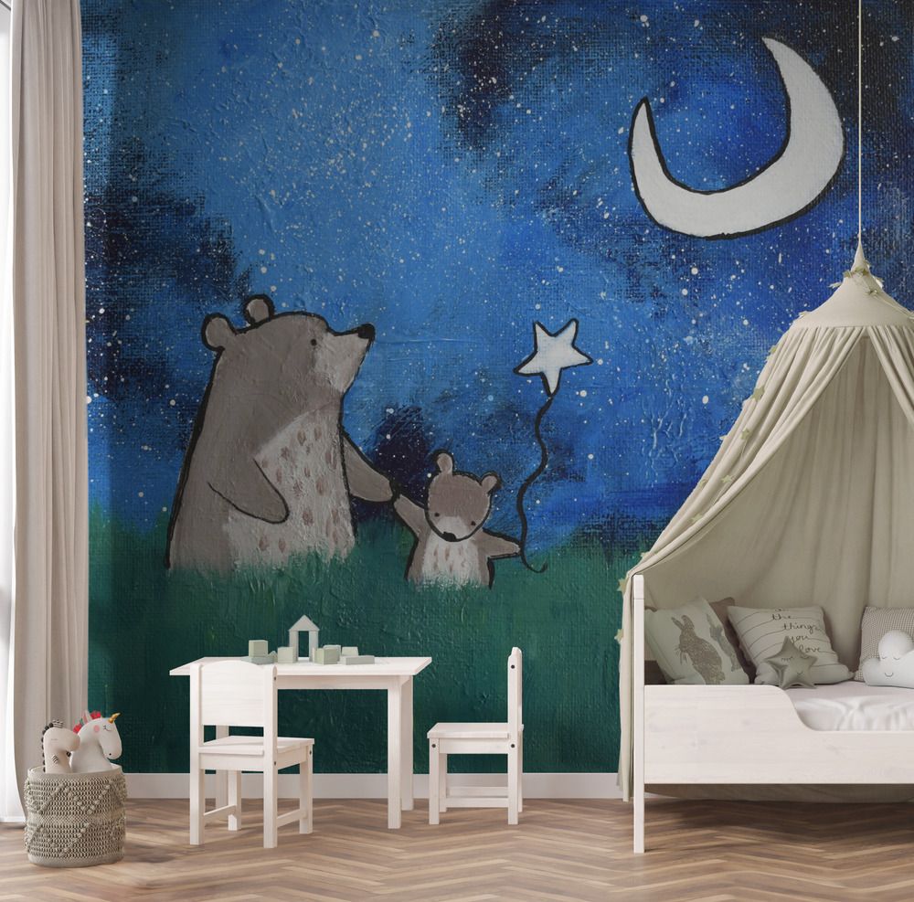 Wall Paper - Bear Starry Night